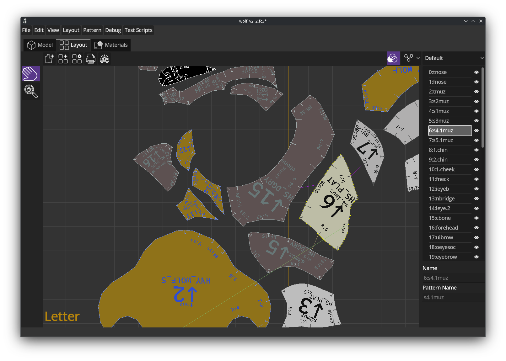 layout tab