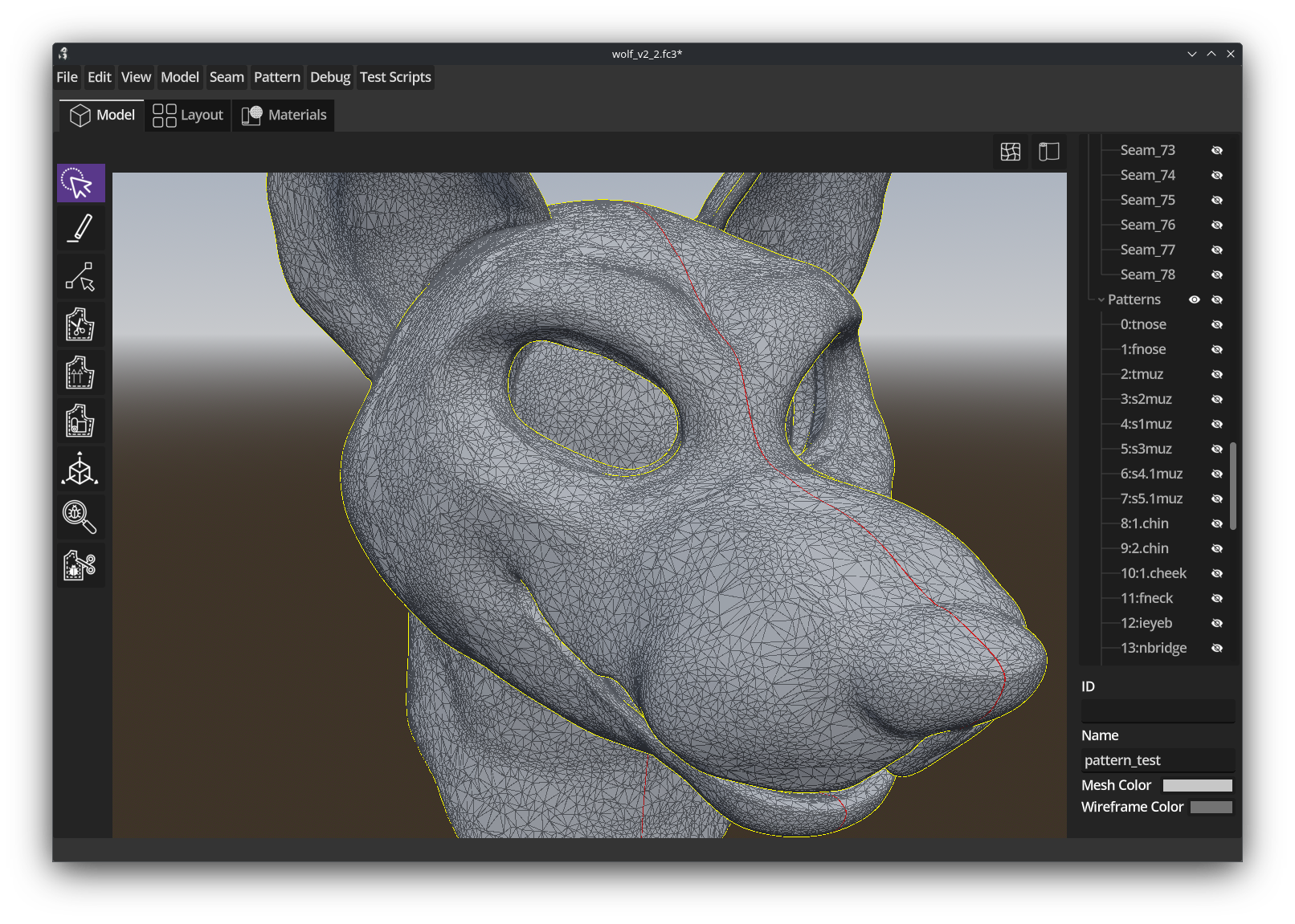 mesh with a complex topology